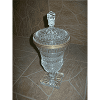 Кришталева ваза- цукерниця з кришкою (5905)
