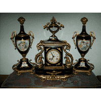 Камінний годинник з вазами Limoges (6258)