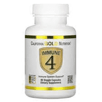 California Gold Nutrition, Immune4,засіб для зміцнення імунітету, 60 капсул