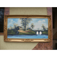 Картина мальована Міст над річкою (5618)