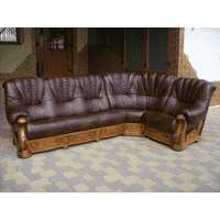 Шкіряний кутовий диван на дубовому каркасі (2144).ДНІПРО