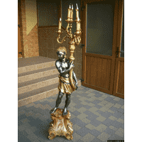 Деревяна статуя- лампа Мавр з факелом (5532). ДНІПРО