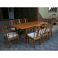 Стіл столовий, розкладний + 8 стільців (6156)