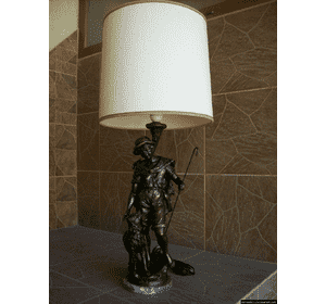 Старовинна  лампа-статуетка Пастушок (4109). ДНІПРО