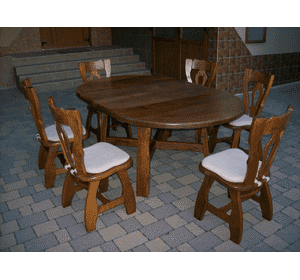 Стіл столовий, розкладний + 6 стільців (6189)