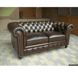 Новий шкіряний диван в стилі CHESTERFIELD (5321)