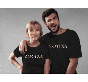Парні футболки для закоханих "Zaraza/ Skatina"
