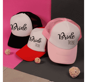 Кепка на дівич-вечір для нареченої і подружок "Bride +Bride tribe"