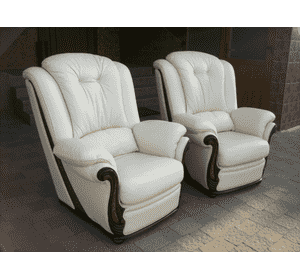 Комплект мяких шкіряних крісел (3981). ДНІПРО