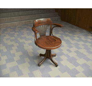 Деревяний круглий стілець (6046)