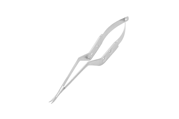 Мікрохірургічні багнетні ножиці 18,5см зігнуті - LvivMarket.net