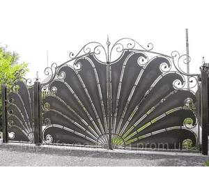 Ковані ворота хвіст павича (12400 грн.)
