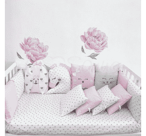 Комплект Маленька Соня Baby Design Chudiki standart рожевий без балдахіну