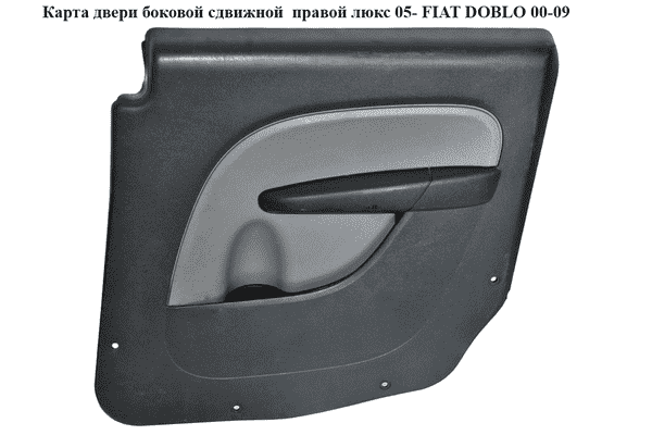 Карта двери боковой сдвижной  правой люкс 05- FIAT DOBLO 00-09 (ФИАТ ДОБЛО) (735419871, 7354198710E) - LvivMarket.net