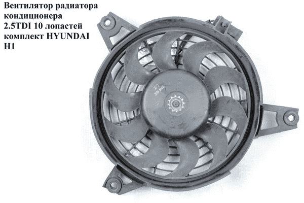 Вентилятор радиатора кондиционера 2.5TDI 10 лопастей комплект HYUNDAI H1 97-04  (ХУНДАЙ H1) (977304A002) - LvivMarket.net