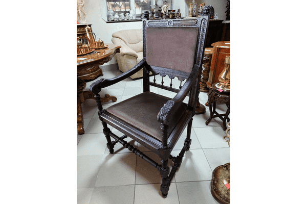 Антикварне крісло-ТРОН Mechelense (4266) - LvivMarket.net