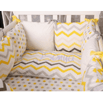Комплект Маленька Соня Baby Design, сіро-жовті зигзаги, без балдахіну - LvivMarket.net, Фото 2