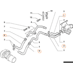 Патрубок системы охлаждения (шланг) Fiat Ducato 244 (2002-2006) 2.8JTD 98470605,T408835,98470606,98497977,98497978 - LvivMarket.net, Фото 1