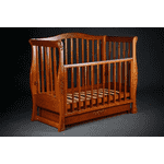 Дитяче ліжечко-диванчик з різьбленням горіх - ЛьвівМаркет, Фото 1 Дитяче ліжечко-диванчик з різьбленням горіх - LvivMarket.net, Фото 1