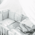 Комплект Маленька Соня Baby Design Premium Зайчики м'ята з балдахіном - LvivMarket.net, Фото 4