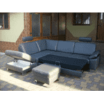 Новий шкіряний диван + пуф POLINOVA (5578) - LvivMarket.net, Фото 1