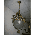 Стельовий  підвісний світильник (латунь, скло) (5885) - LvivMarket.net, Фото 2