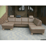 Новий шкіряний П-подібний диван, розкладний (4945). ДНІПРО - LvivMarket.net, Фото 7