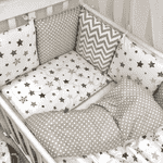 Комплект постільної білизни Маленька Соня " Baby Design Stars" сірий - LvivMarket.net, Фото 1
