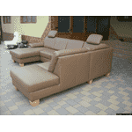 Новий шкіряний П-подібний диван, розкладний (4945). ДНІПРО - LvivMarket.net, Фото 10
