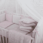 Комплект Маленька Соня Baby Design Premium Жаккард рожевий без балдахіну - LvivMarket.net, Фото 1