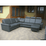 Новий шкіряний диван, розкладний (4946) - LvivMarket.net, Фото 1