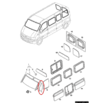 Форточка (стекло) двери передней левой/правой Рено Мастер / Renault Master III (2003-2010) 7700351164,7700351163,4500265,4500264,8461936,8461935 - LvivMarket.net, Фото 3