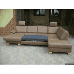 Новий шкіряний П-подібний диван, розкладний (4945). ДНІПРО - LvivMarket.net, Фото 43