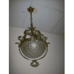 Стельовий  підвісний світильник (латунь, скло) (5885) - LvivMarket.net, Фото 1
