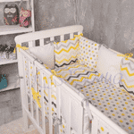 Комплект Маленька Соня Baby Design, сіро-жовті зигзаги, без балдахіну - LvivMarket.net, Фото 5