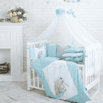 Комплект Маленька Соня Akvarel зайчик з кульбабою, з балдахіном - ЛьвівМаркет, Фото 1 Комплект Маленька Соня Akvarel зайчик з кульбабою, з балдахіном - LvivMarket.net, Фото 1