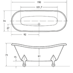 Ванна акрилова PMD AMELIA - ЛьвівМаркет, Фото 2 Ванна акрилова PMD AMELIA - LvivMarket.net, Фото 2