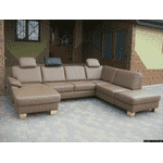 Новий шкіряний П-подібний диван, розкладний (4945). ДНІПРО - LvivMarket.net, Фото 8