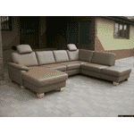 Новий шкіряний П-подібний диван, розкладний (4945). ДНІПРО - LvivMarket.net, Фото 3