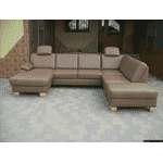 Новий шкіряний П-подібний диван, розкладний (4945). ДНІПРО - LvivMarket.net, Фото 12
