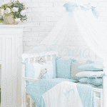 Комплект Маленька Соня Akvarel зайчик з кульбабою, з балдахіном - ЛьвівМаркет, Фото 2 Комплект Маленька Соня Akvarel зайчик з кульбабою, з балдахіном - LvivMarket.net, Фото 2