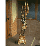 Деревяна статуя- лампа Мавр з факелом (5532). ДНІПРО - LvivMarket.net, Фото 2
