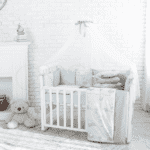 Комплект Маленька Соня Baby Design Premium Зайчики м'ята з балдахіном - LvivMarket.net, Фото 1