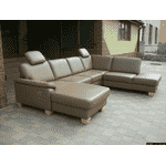 Новий шкіряний П-подібний диван, розкладний (4945). ДНІПРО - LvivMarket.net, Фото 4