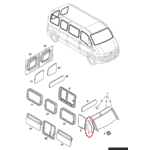 Форточка (стекло) двери передней левой/правой Опель Мовано / Opel Movano (1998-2010) 7700351164,7700351163,4500265,4500264,8461936,8461935 - LvivMarket.net, Фото 1