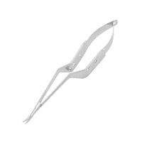 Мікрохірургічні багнетні ножиці 18,5см зігнуті