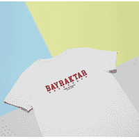 Футболка з принтом "Байрактар" (Bayraktar) XL, Чоловіча, Білий