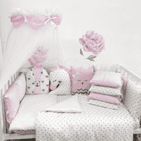 Комплект Маленька Соня Chudiki standart рожевий з балдахіном