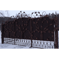 Ковані ворота з хвірткою 526