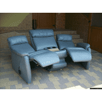 Новий шкіряний диван з функцією релакс (5319). ДНІПРО